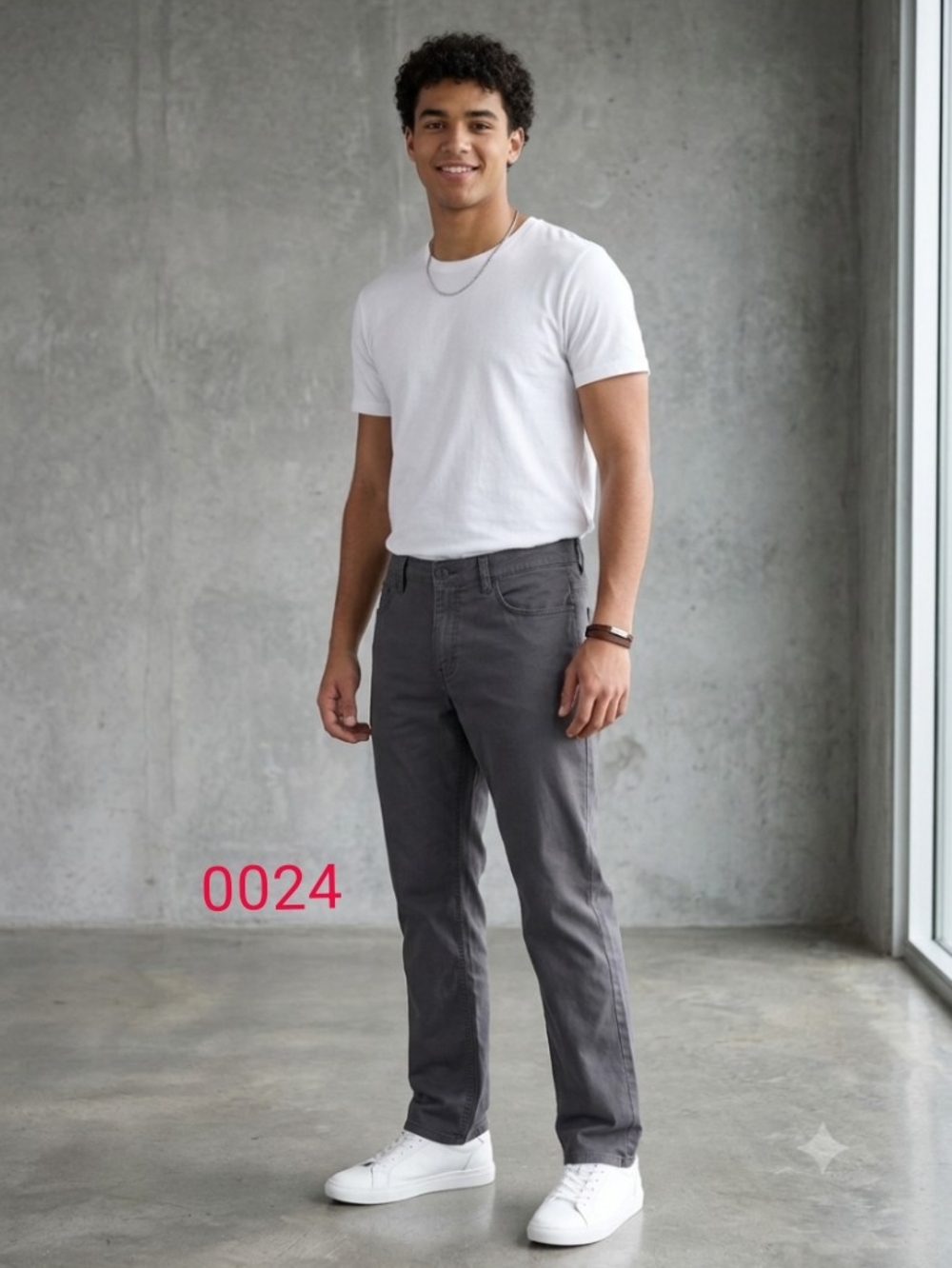 Michael Kors Men's Slim Straight Jeans in Charcoal Gray